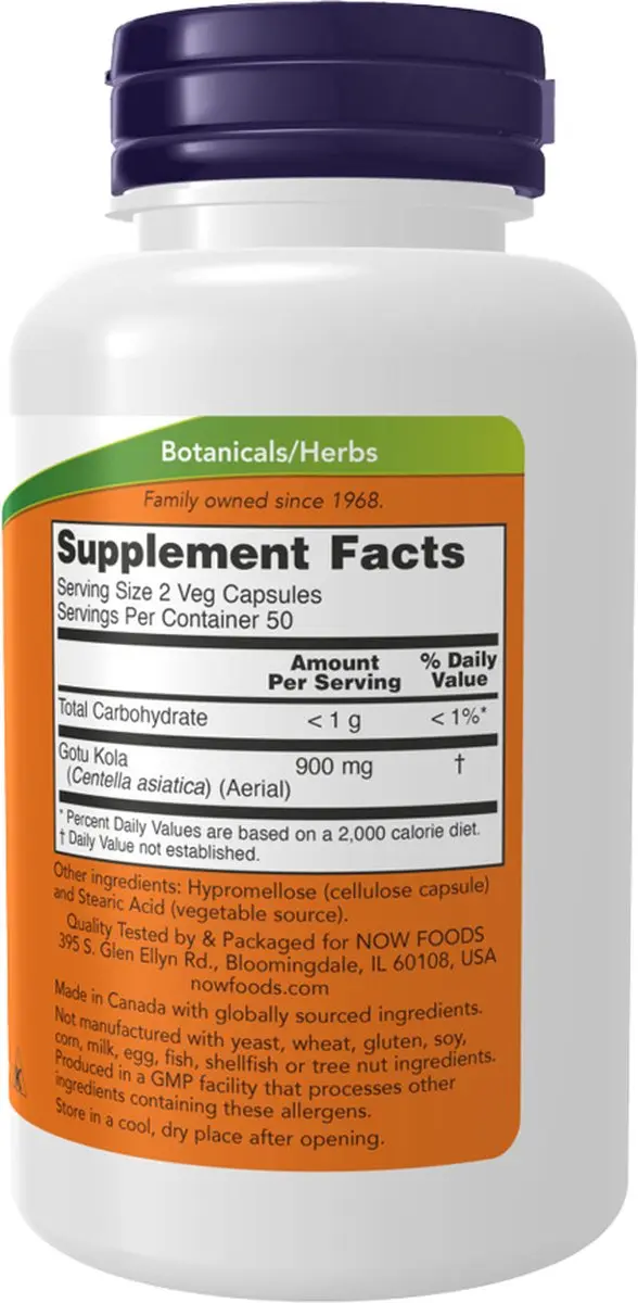 Now Foods Gotu Kola 450mg - 100 V-caps