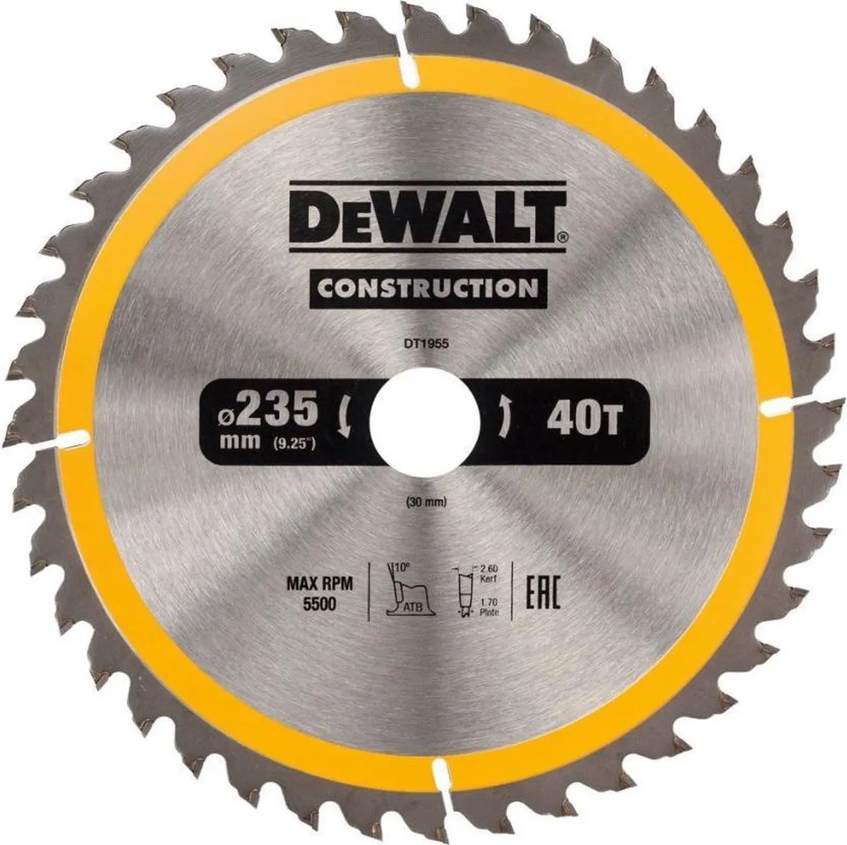 DeWalt DT1951-QZ Cirkelzaagblad 184mm