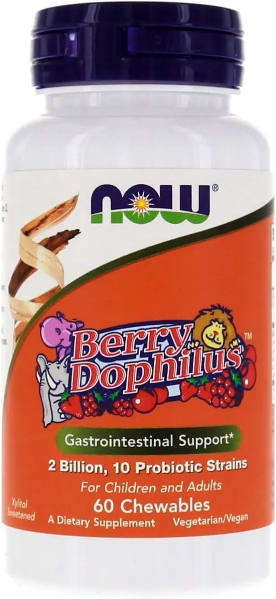 Now Foods BerryDophilus Kauwtabletten - 60 Stuks