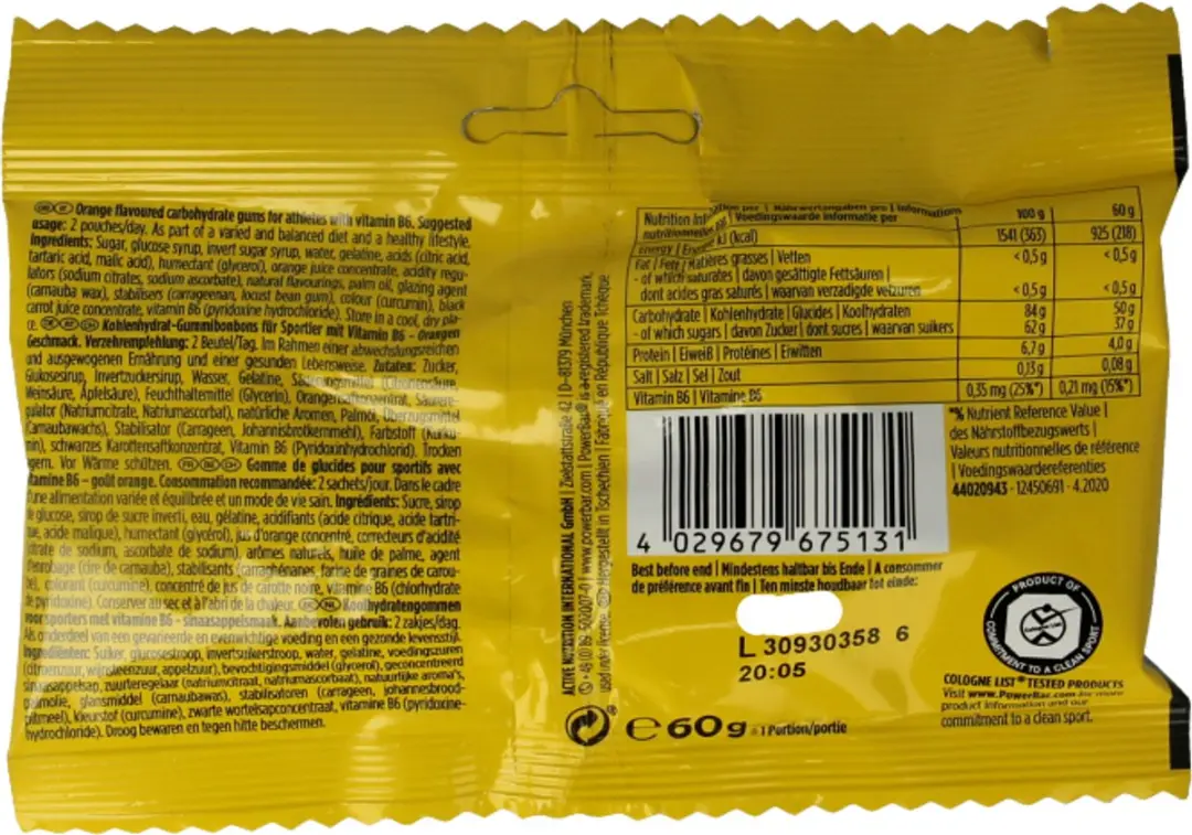 PowerBar PowerGel Shots Orange 60g