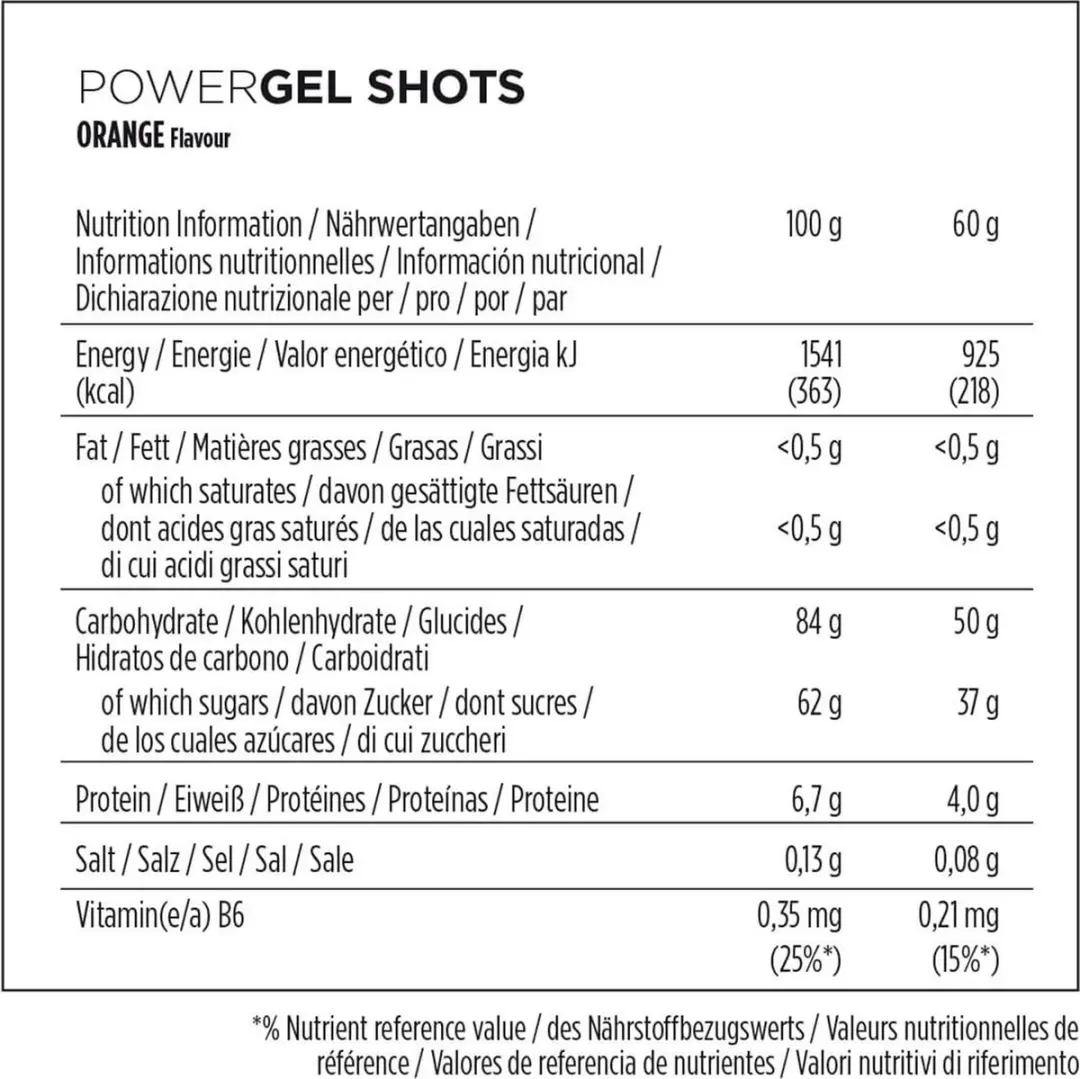 PowerBar PowerGel Shots Orange 60g