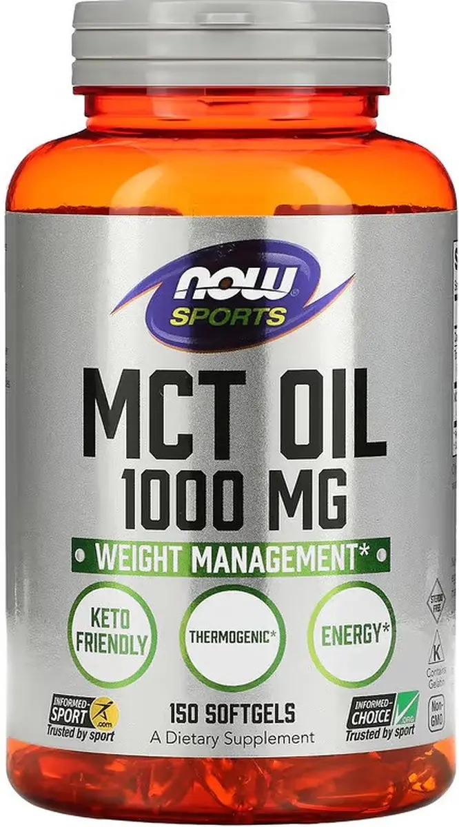 Now Foods MCT Olie 1000mg - 150 Gelcapsules