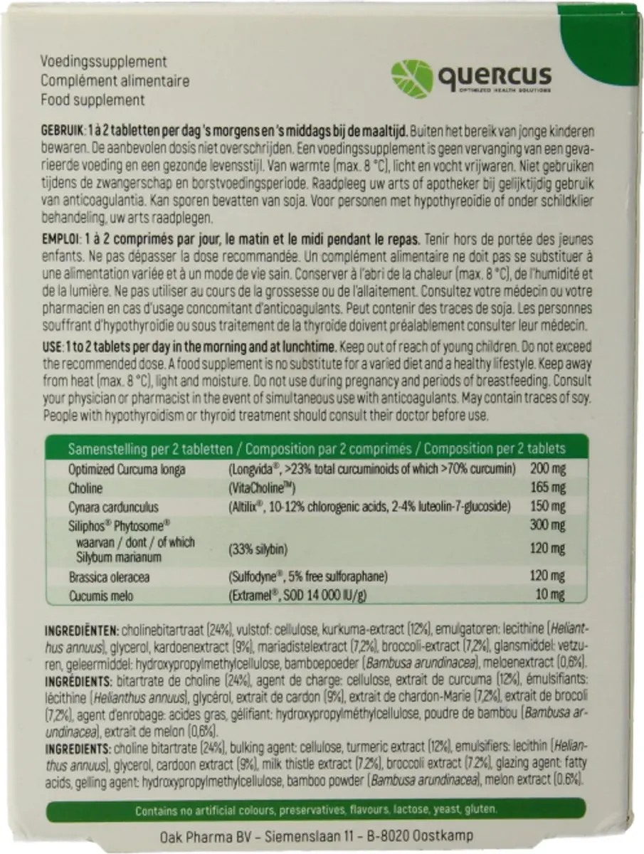 Quercus Liv-dtox 30 Tabletten