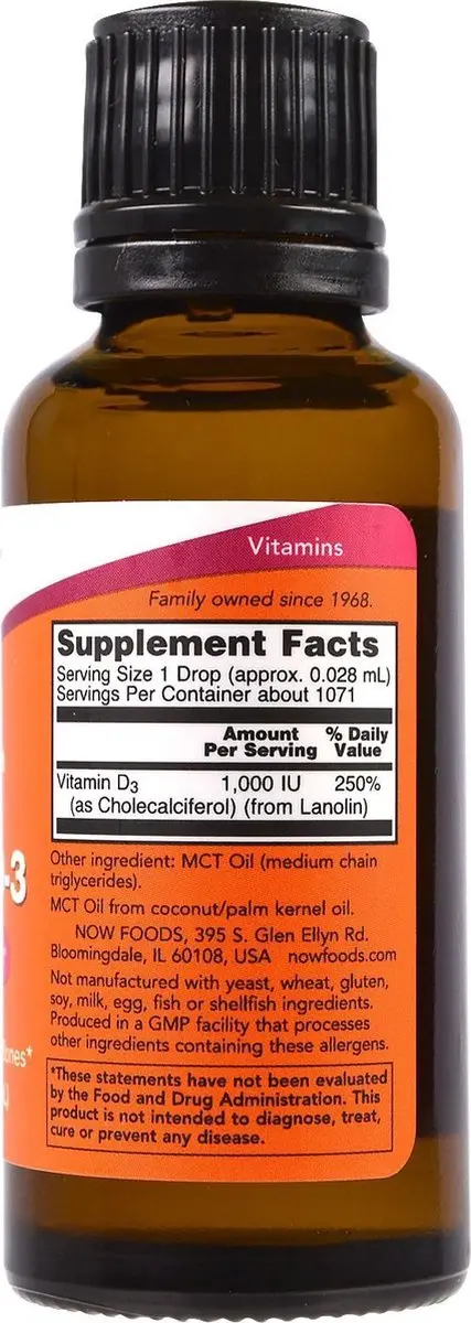 Now Foods Vitamine D3 Extra Sterkte 30ml