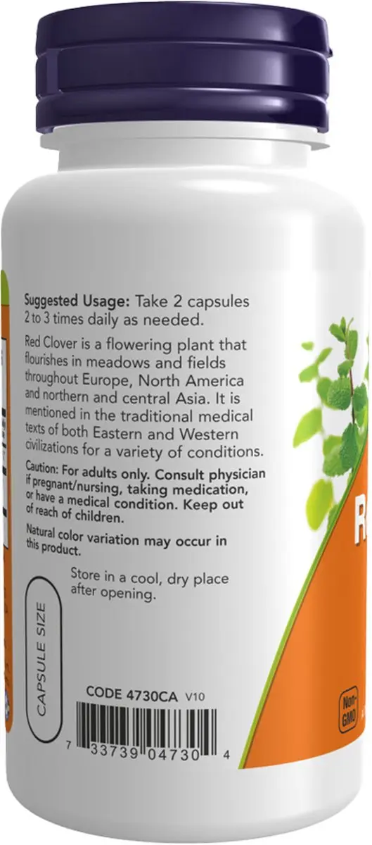 Now Foods Rode Klaver 375mg - 100 Vegetarische Capsules