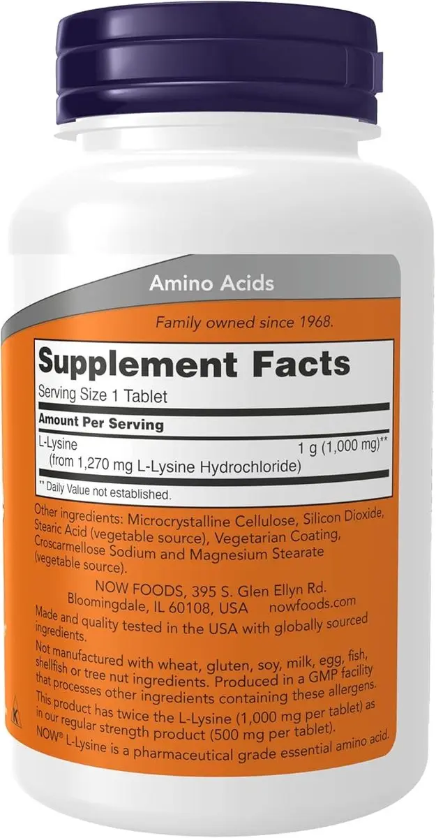 Now Foods L-Lysine 1000mg