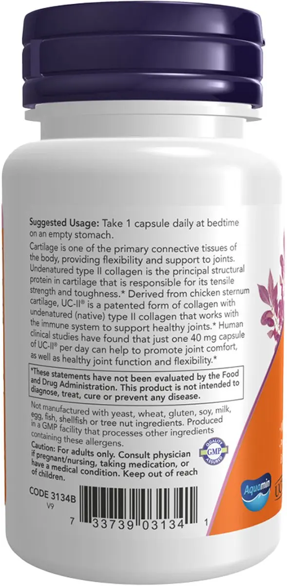 Now Foods UC-II Type II Collagen 40mg - 60 Capsules