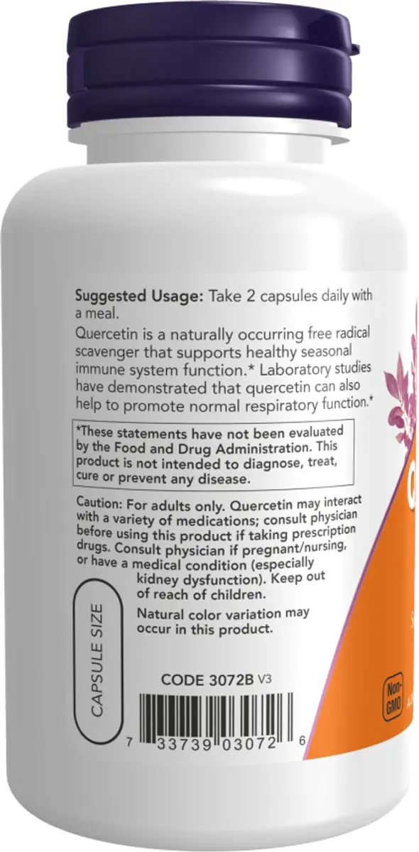 Now Foods Quercetin 500mg - 100 V-caps