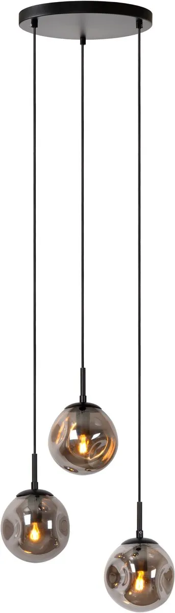 Lucide Rocky Hanglamp 3xE14 Fumé