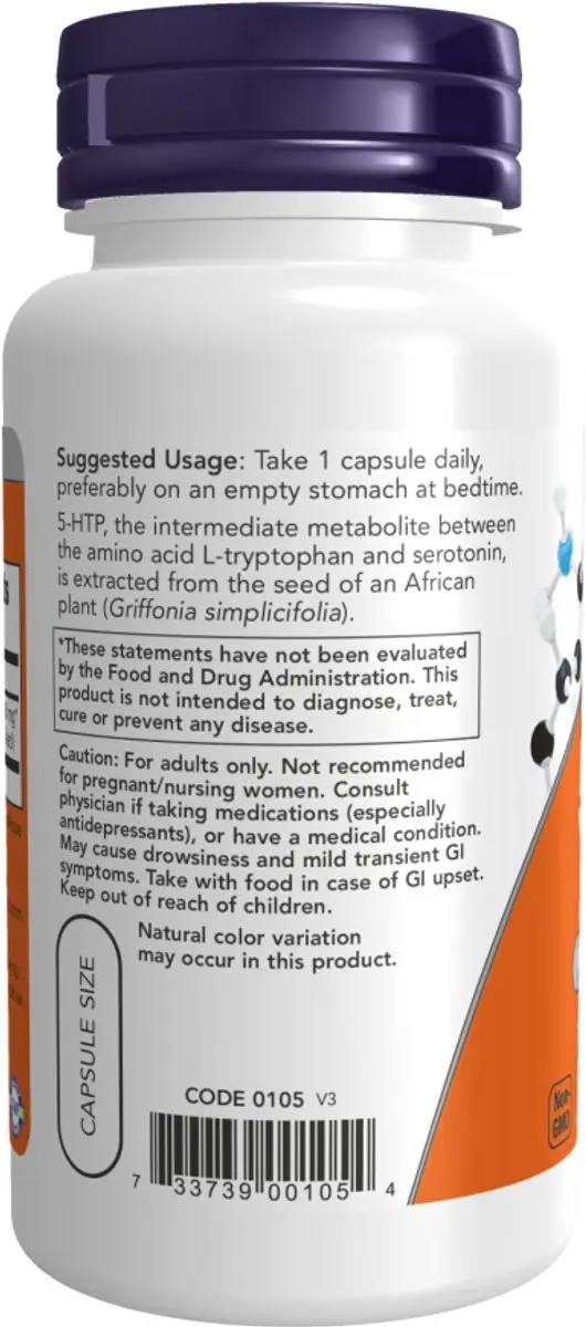 Now Foods 5-HTP 100mg - 120 Vcaps