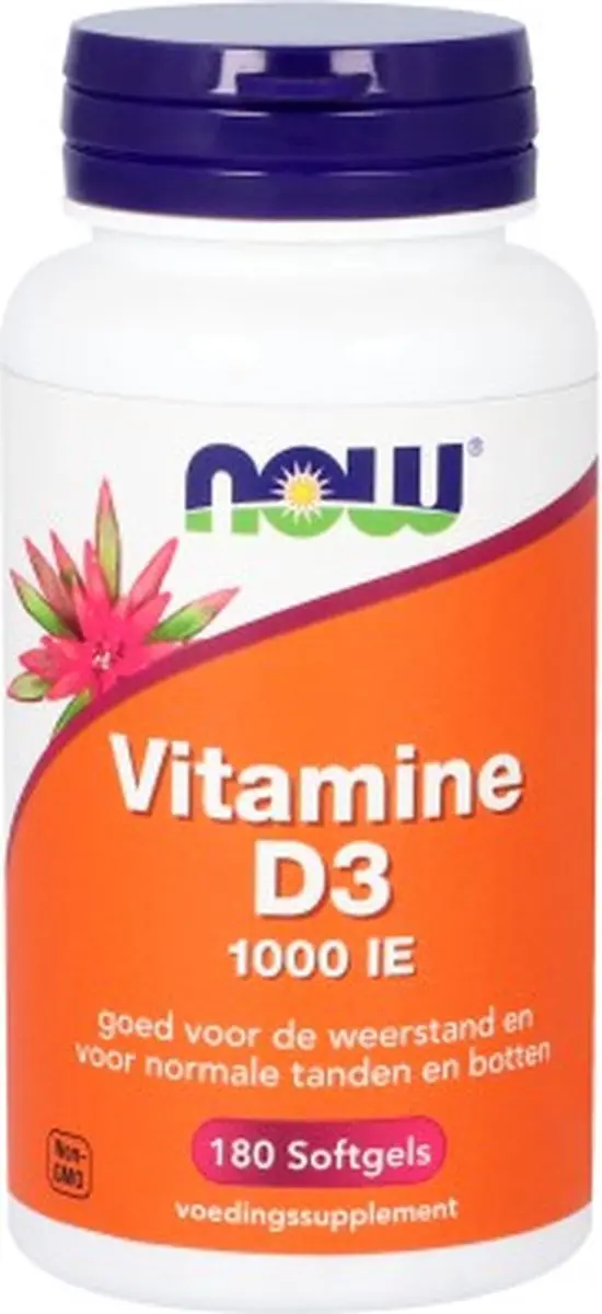Now Foods Vitamine D3 1000 IE - 180 Softgels