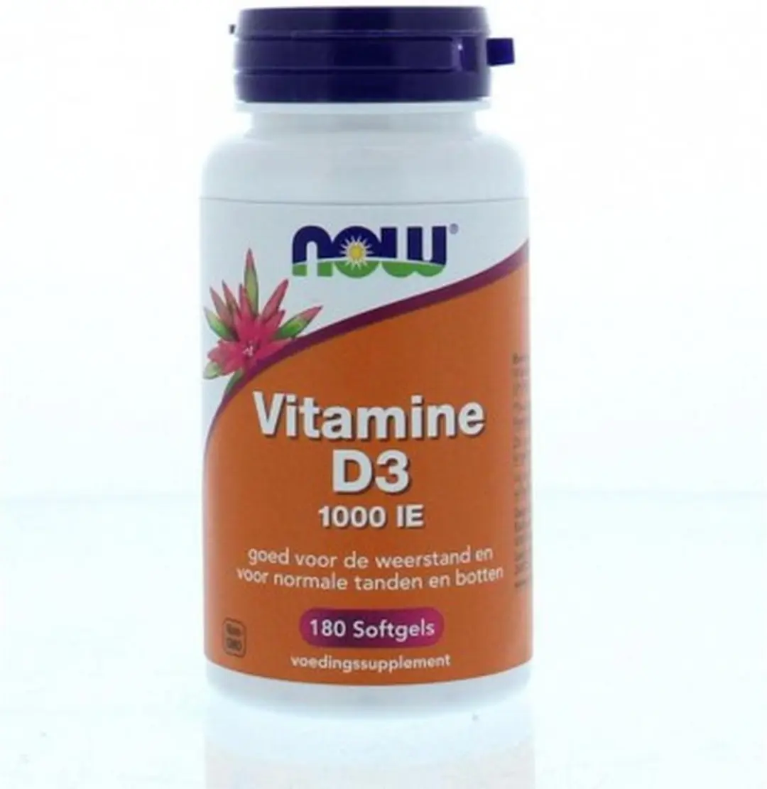 Now Foods Vitamine D3 1000 IE - 180 Softgels
