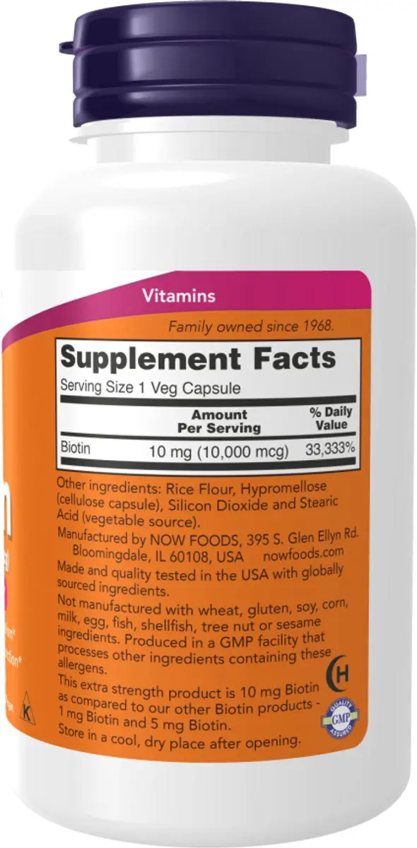 Now Foods Biotin 10.000µg - 72 Stuks