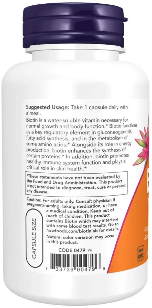 Now Foods Biotin 10.000µg - 72 Stuks