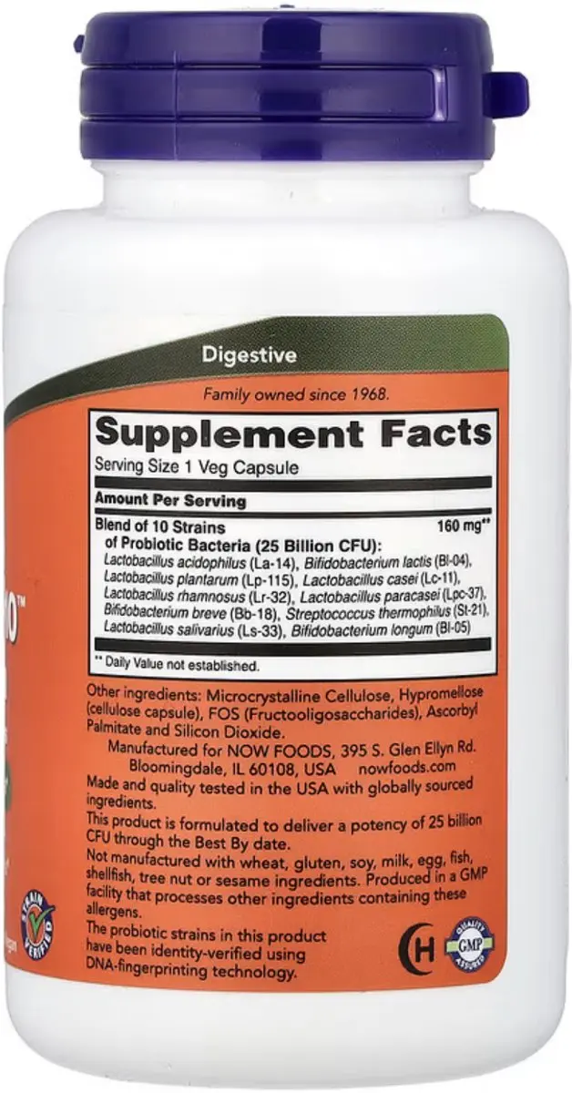Now Foods Biotics-10 25 miljard - 50 Stuks
