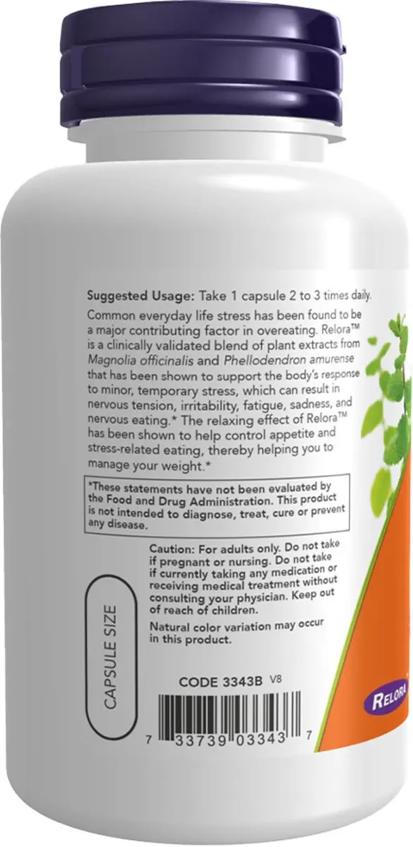 Now Foods Relora 300mg - 60 Capsules