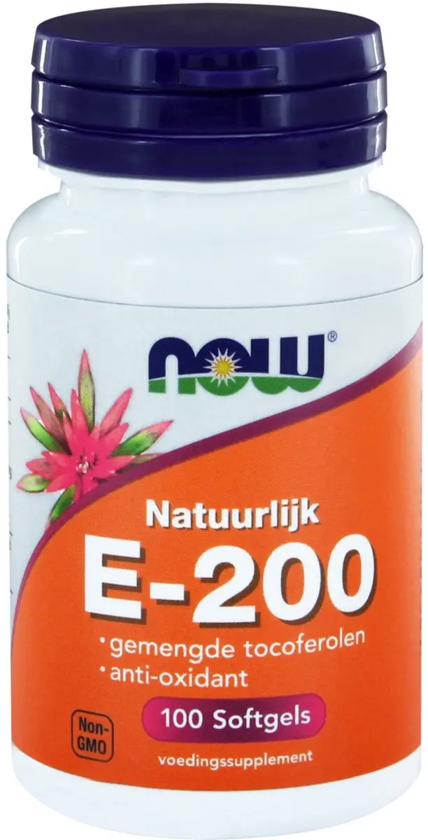 Now Foods Vitamine E 200 IE Mixed Tocopherol 100 Stuks