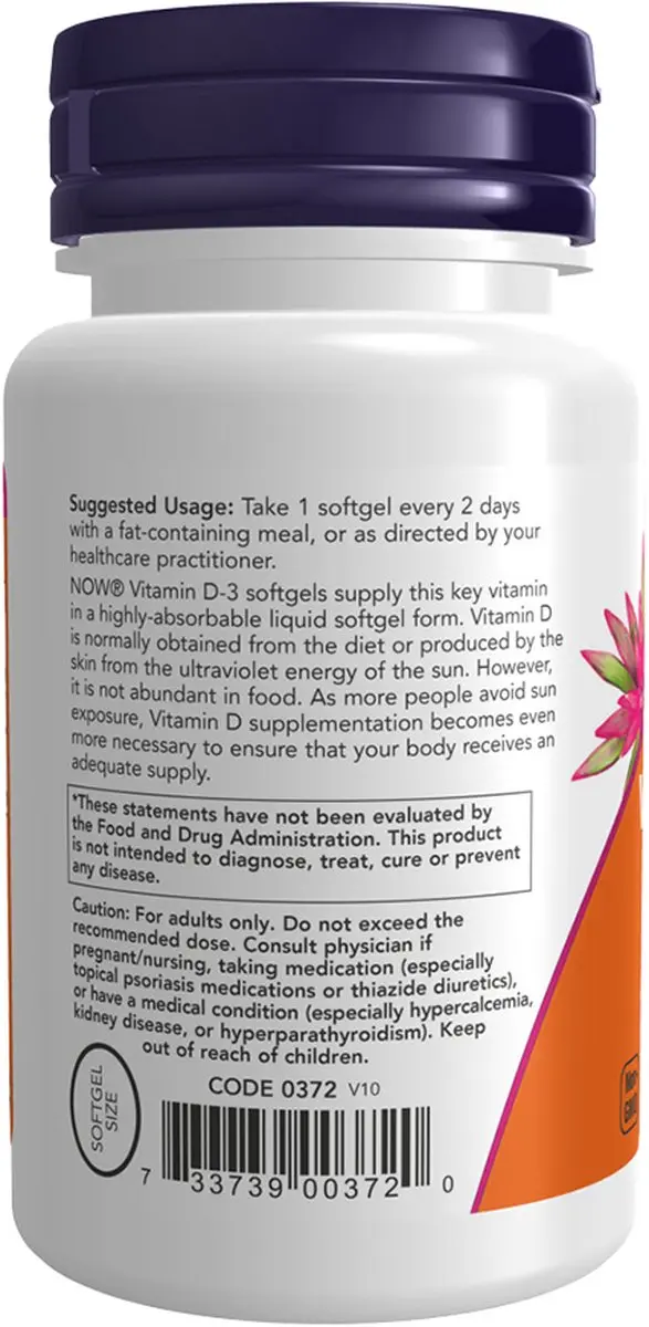 Now Foods Vitamin D3 5.000 IE - 240 Softgels