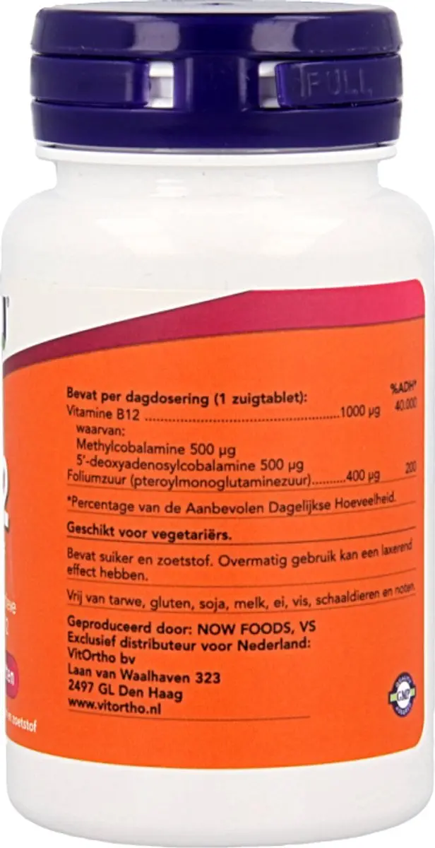 Now Foods Vitamine B12 Actief 1000 mcg - 100 Zuigtabletten
