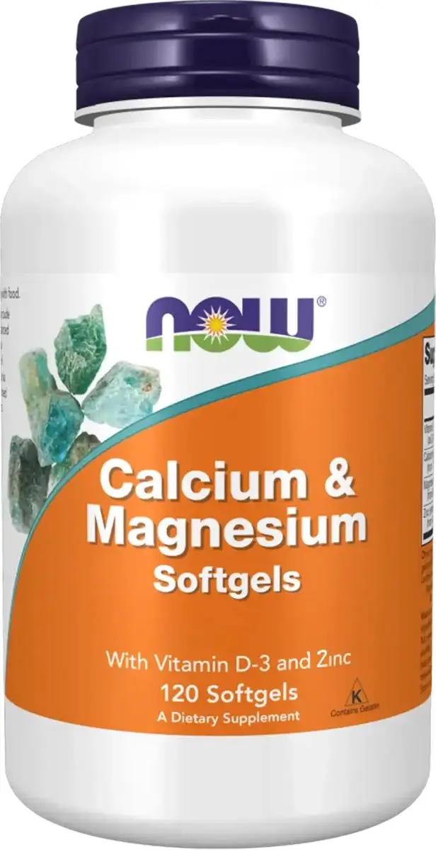 Now Foods Calcium Magnesium Vitamine D3 Zink 120 Stuks