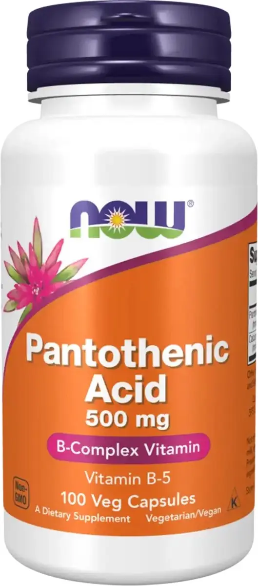 Now Foods Pantothenic Acid 500mg 100 Vcaps