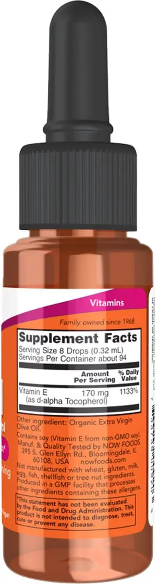 Now Foods Vitamine E Olie 30ml