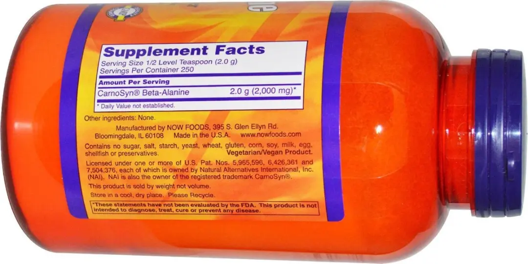 Now Foods Beta-Alanine Poeder 500g