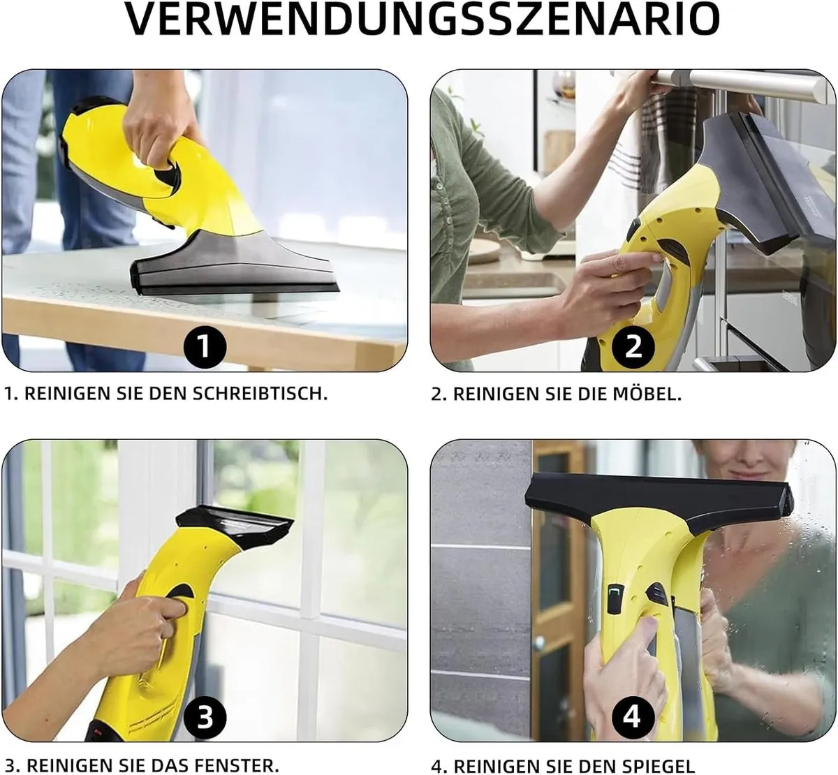 Kärcher Microvezel Dweilhoezen & Liptrekkers - 5 Stuks - Geel/Wit/Zwart - afbeelding 6 van 6
