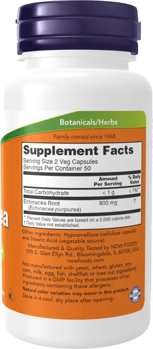 Now Foods Echinacea 400mg 100 Caps