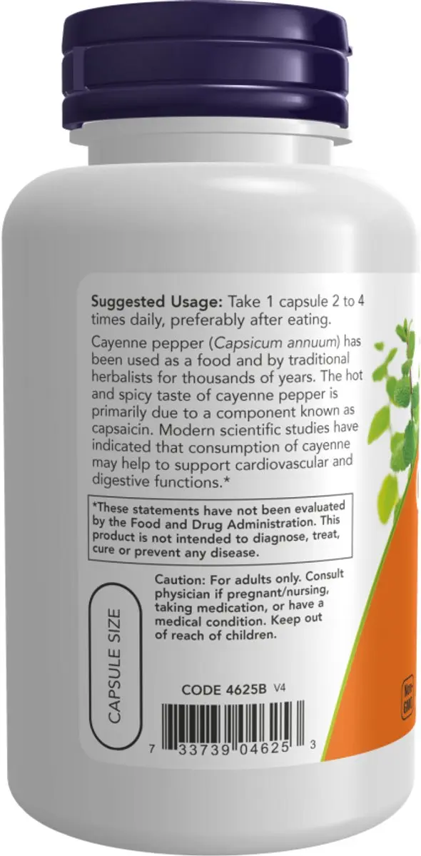 Now Foods Cayenne 500mg - 250 Vcaps