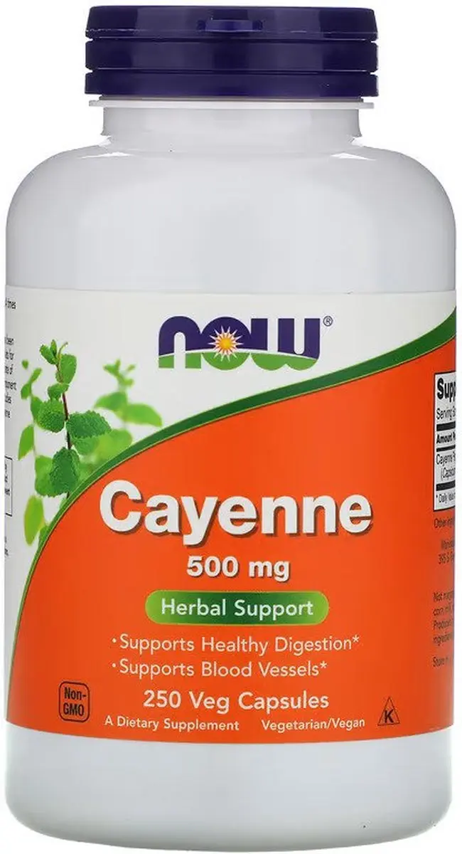 Now Foods Cayenne 500mg - 250 Vcaps