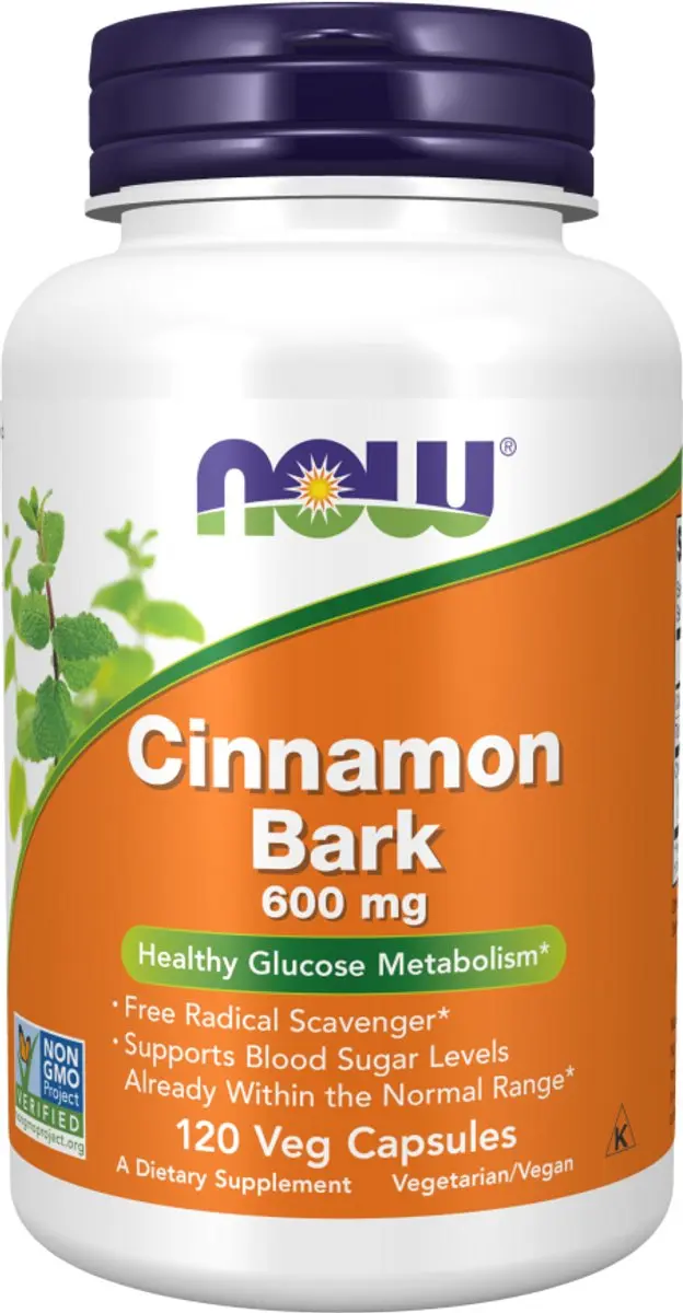 Now Foods Kaneelbast 600mg - 120 Capsules