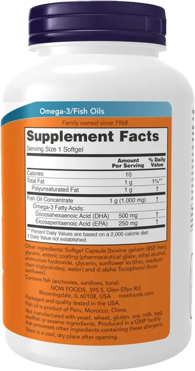 Now Foods DHA-500 180 Softgels