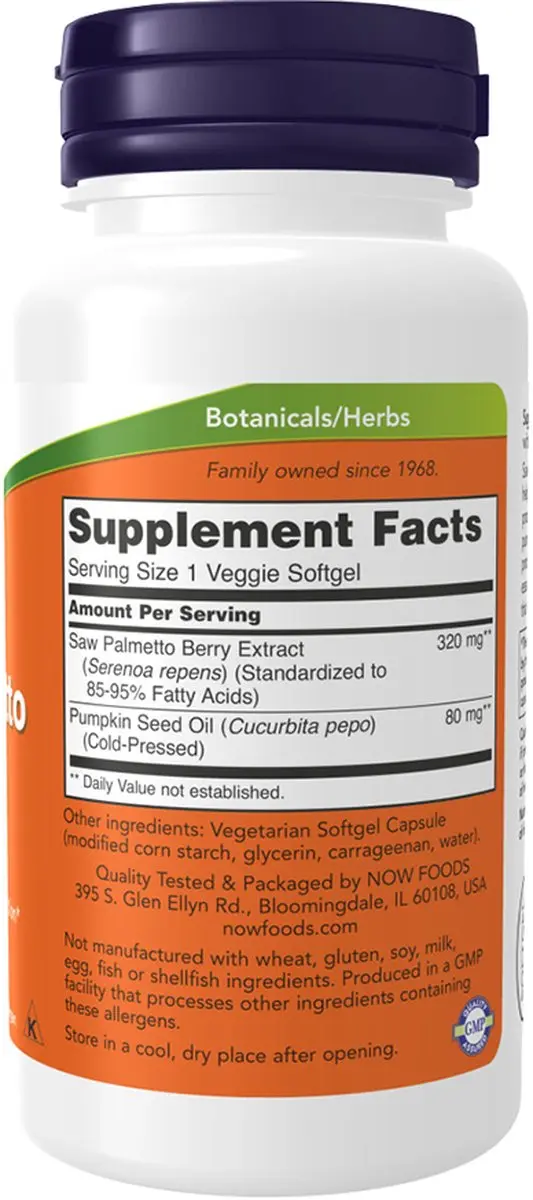 Now Foods Saw Palmetto 320mg 90 Vcaps