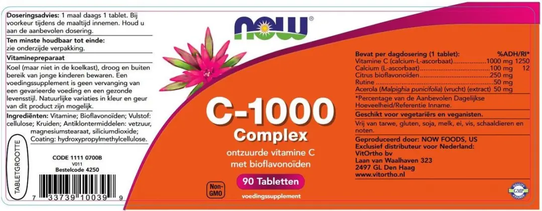 Now Foods Vitamine C-1000 Complex 90 Tabletten