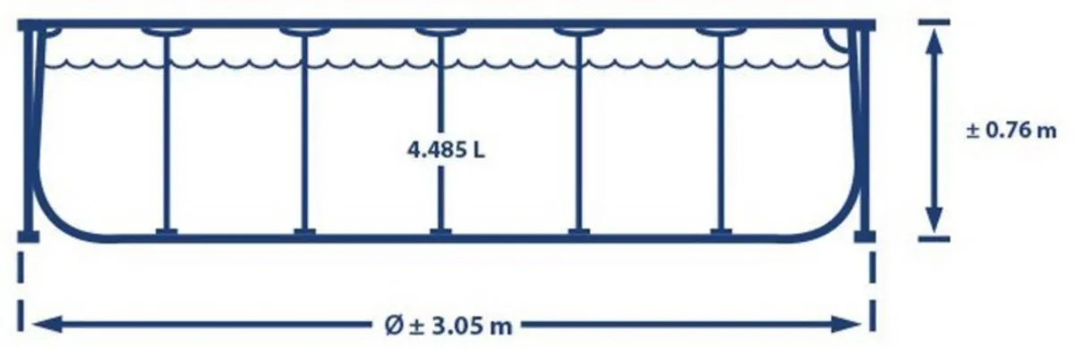 Intex Prism Frame 26700NP Zwembad - 305cm Rond 4.485L - Grijs