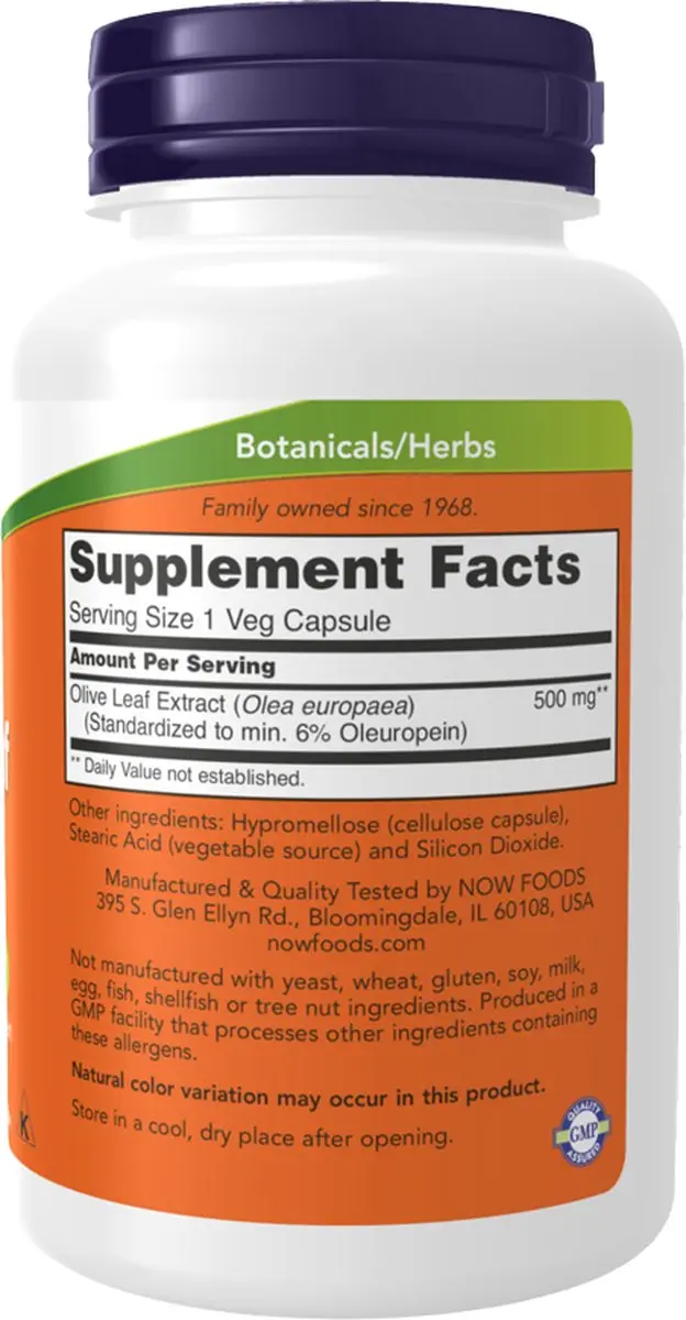 Now Foods Olijfblad Extract 500mg - 60 V-caps