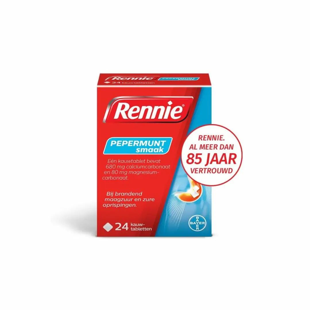 Rennie Pepermunt Kauwtabletten - 24x2 Stuks