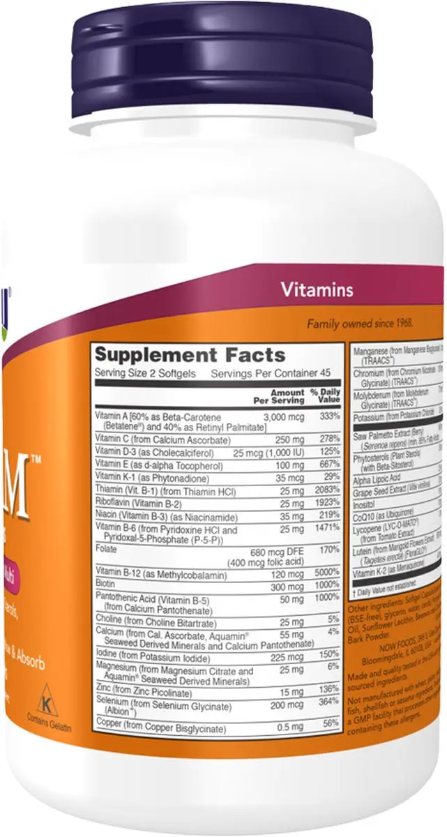Now Foods ADAM Superior Men's Multi - 180 Softgels