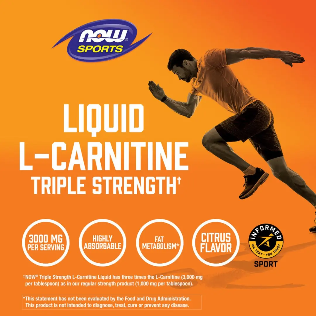 Now Foods Liquid L-Carnitine Triple Strength 473ml - Citrus
