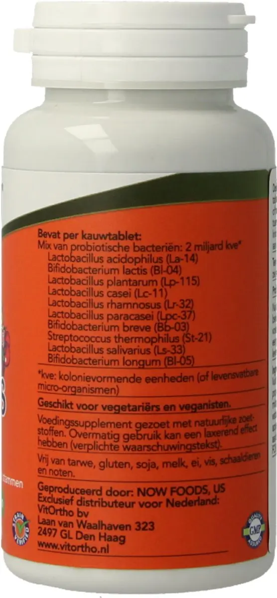 Now Foods BerryDophilus Kids Kauwtabs 60 Stuks