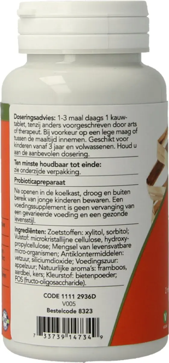 Now Foods BerryDophilus Kids Kauwtabs 60 Stuks