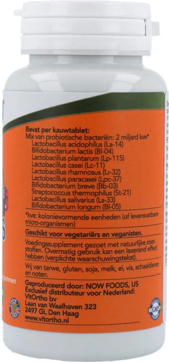 Now Foods BerryDophilus Kids Kauwtabs 60 Stuks