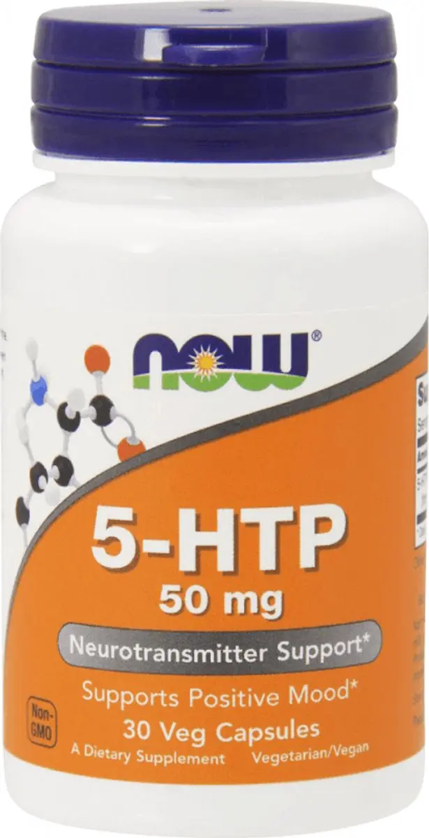 Now Foods 5-HTP Capsules 50mg - 30 Stuks