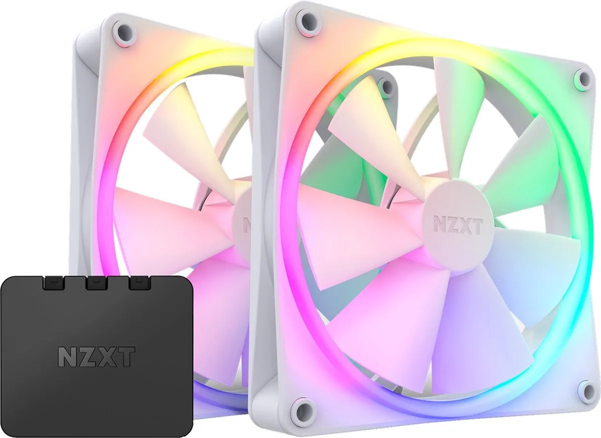 NZXT F140 RGB Duo RF-D14DF-W1 - 2x 140mm Ventilatoren - Wit