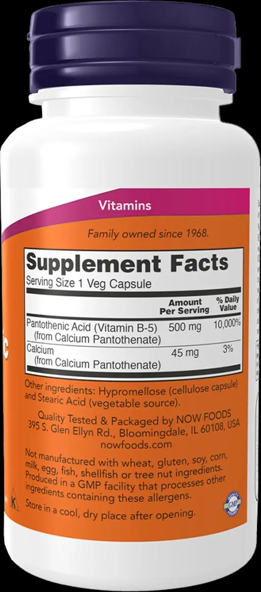 Now Foods Pantotheenzuur 250 Vcaps