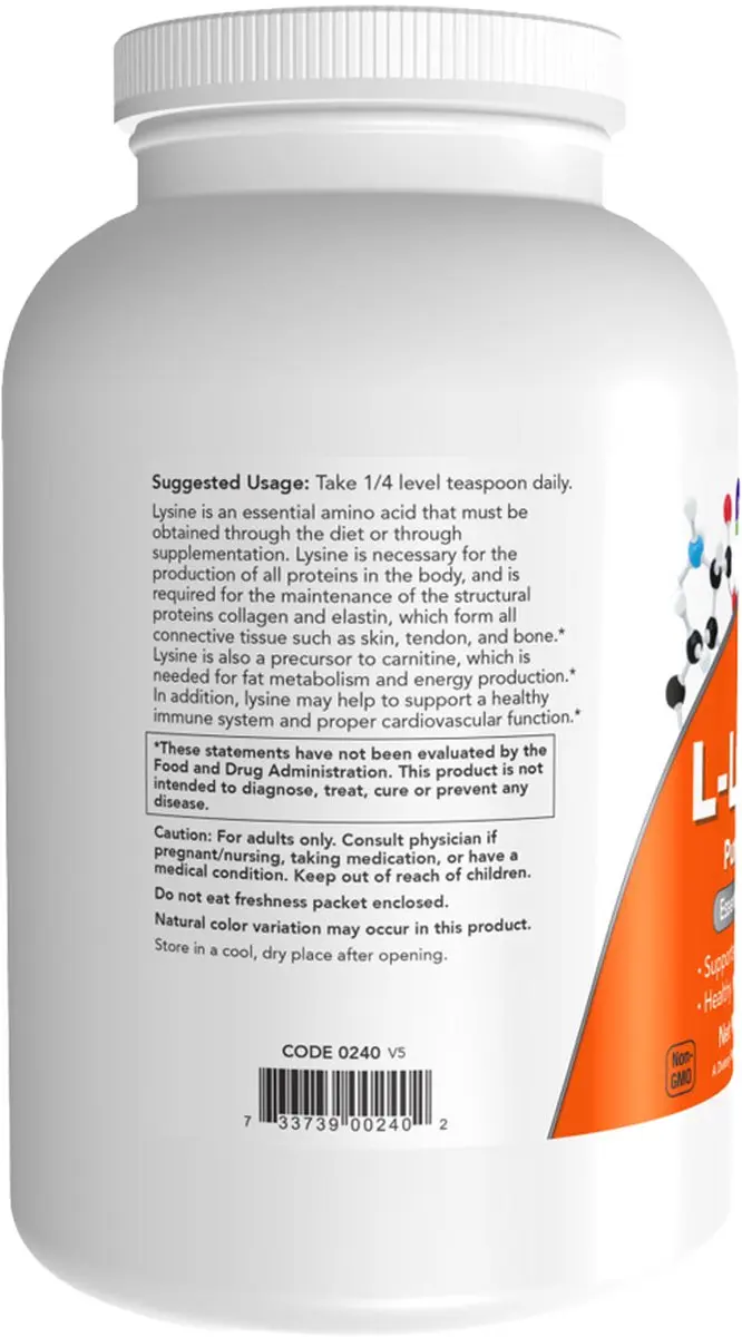 Now Foods L-Lysine Poeder 454g