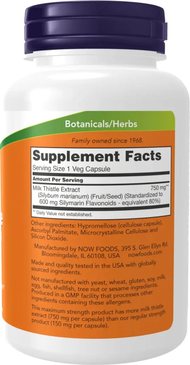 Now Foods Mariadistel 750mg 90 Vcaps