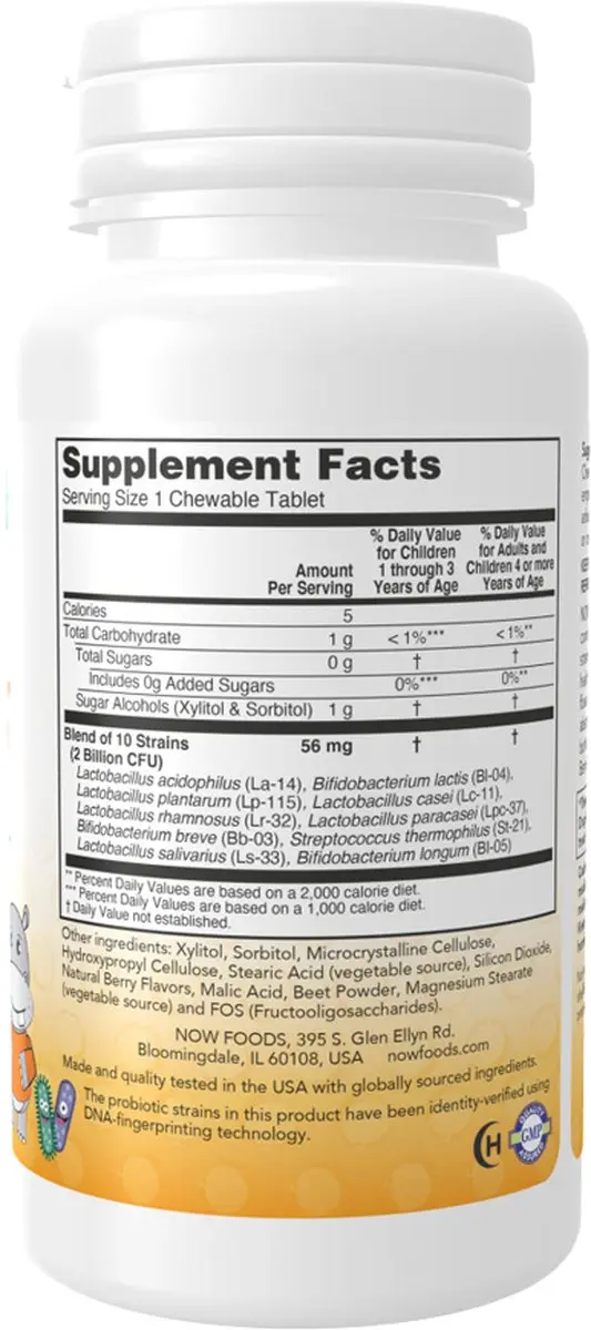 Now Foods BerryDophilus Probiotica - 120 Lozenges