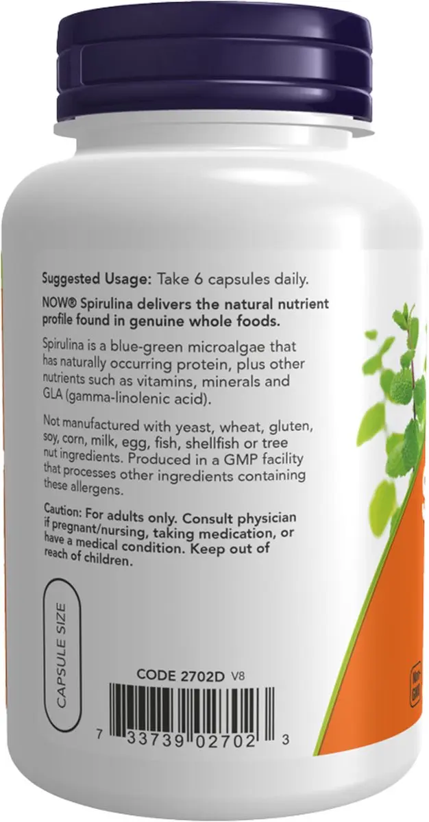 Now Foods Spirulina 500mg - 120 V-caps